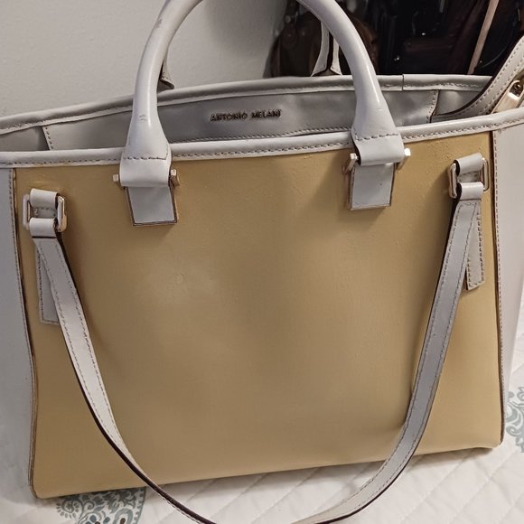 Antonio Melani two tone leather shoulder bag - Picture 6 of 16